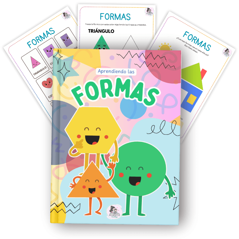 Portada del libro Formas Geométricas con hojas de actividades de muestra