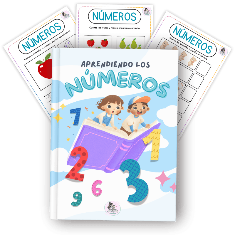Portada del libro Números y Conteo con hojas de actividades de muestra